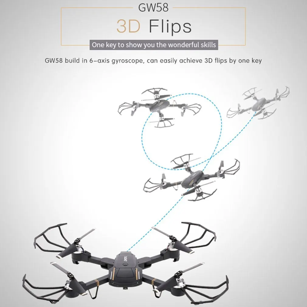 GW58 Дрон Wifi управление 4 оси RC Дрон с 0.3MP/2MP парящий гоночный вертолет Дрон парящий гоночный вертолет RC Дрон игрушки