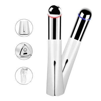

Heated Sonic Eye Massager Facial Massager Eye Beauty Instrument Wand High Frequency Rechargeable Wrinkle Remover for Dark Circle