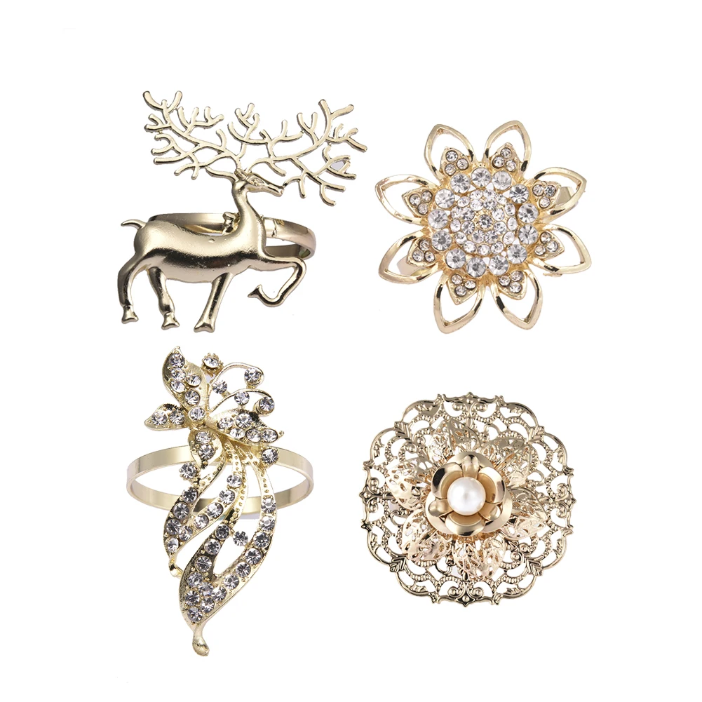 Отель кольцо для салфетки держатель круглой формы в форме цветка перламутровая