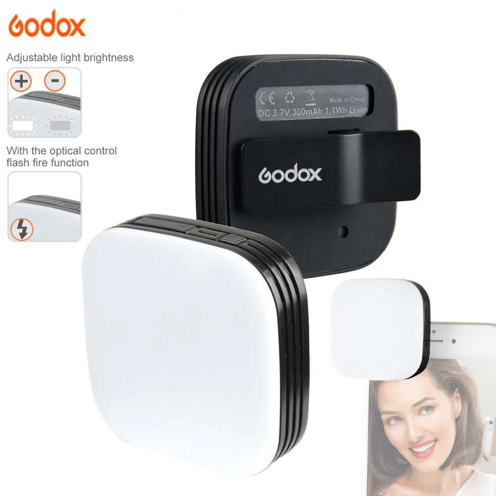 

Godox LEDM32 LED Light built-in lithium battery Adjustable bright Portable Mini Selfie Mobile phone Lighting For Smartphone