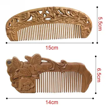

Dual Use Beard Styling Anti Static Durable Hair Care Sandalwood With Handle Folding Comb Travel Preservative Pocket Long Teeth