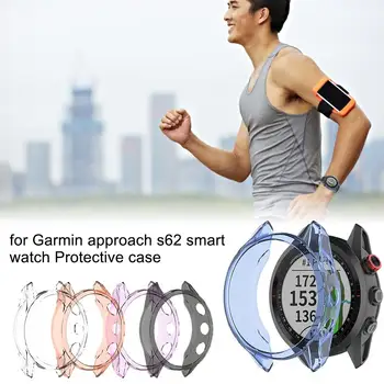 

TPU Protector Cover Case Full Body Shell For Garmin Approach S62 Watch Durable Anti-fall Multi-color Protective Frame