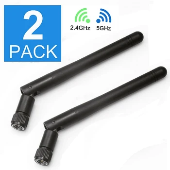 

2 PCS 5DBi 2.4/5GHZ Dual Frequency WIFI Glue Stick Antenna For SMA Interface Wireless Network Card And Router IP Camera