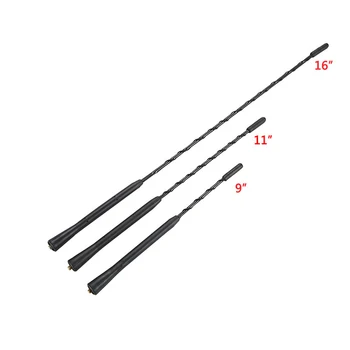 

9/11/16 Inch Universal Car Roof Mast Whip Stereo Radio FM/AM Signal Aerial Amplified Antenna For VW BMW Benz Mazda Audi Toyota