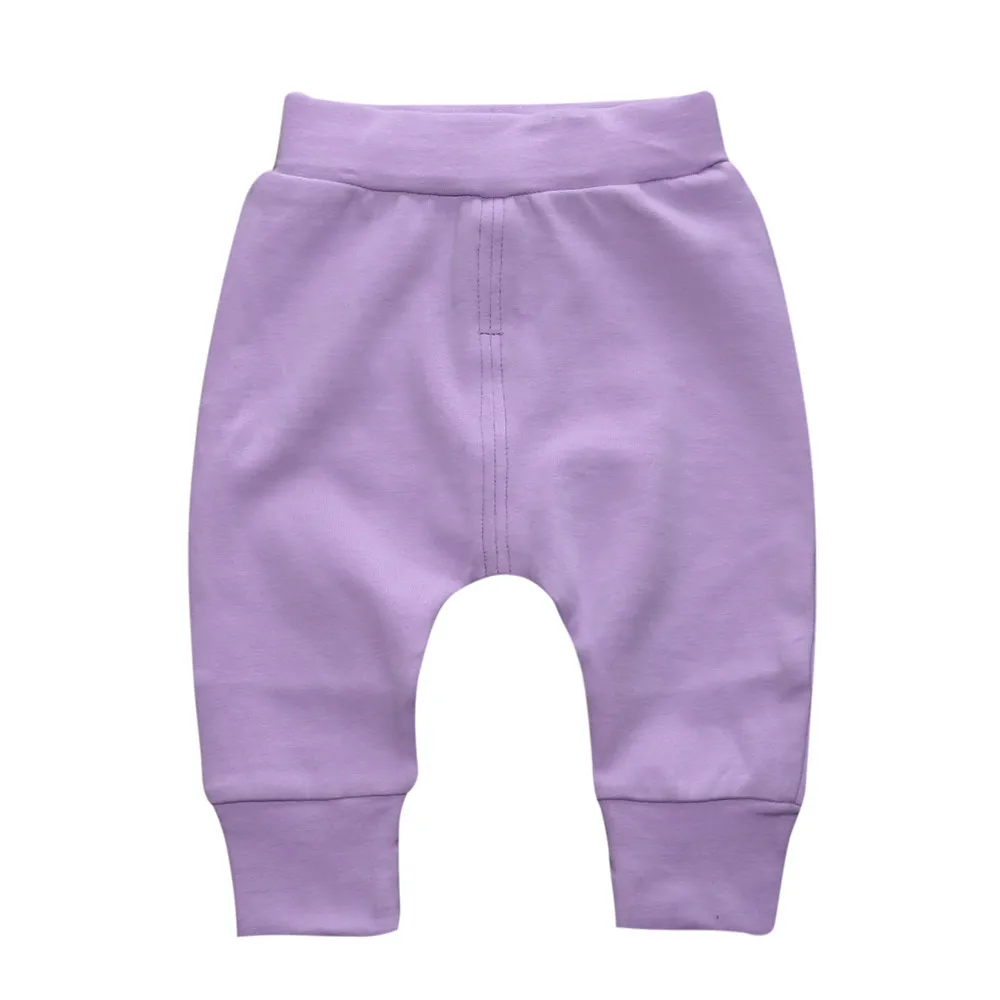 Повседневные свободные штаны для маленьких мальчиков Высокая талия Повседневный стиль длинные штаны для маленьких девочек, шаровары для маленьких мальчиков и девочек одежда для малышей - Цвет: purple
