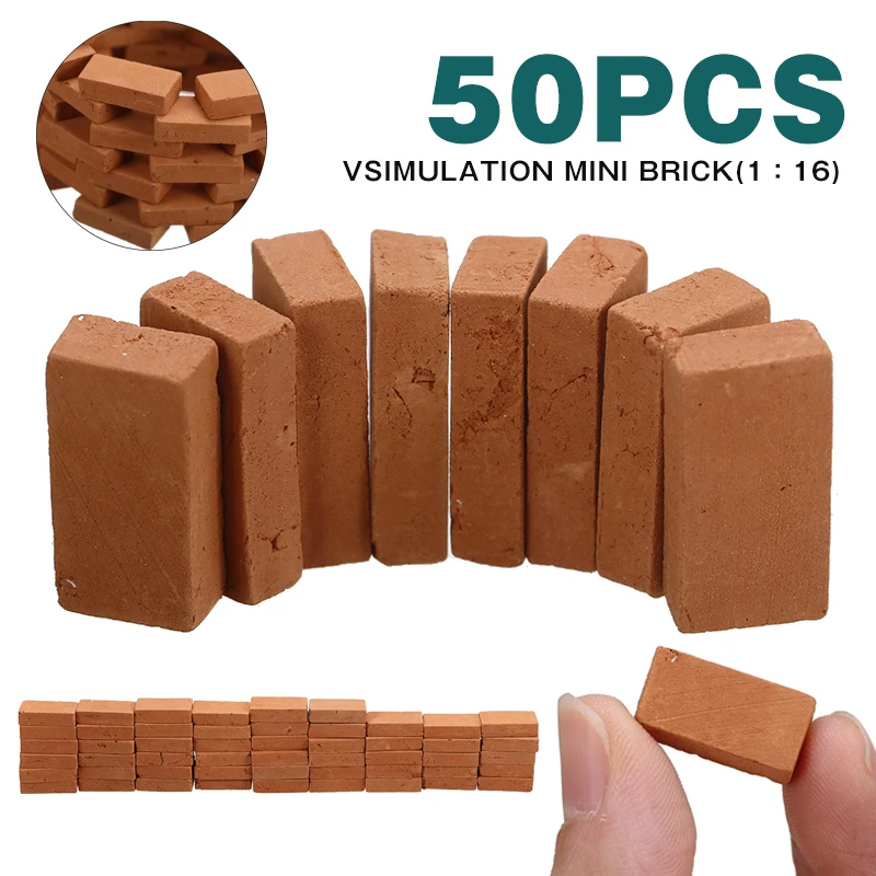 50pcs Sand Table 1/16 Simulation Brick DIY Building Scenery Kids Decorative Toy Landscape Modelling | Игрушки и хобби