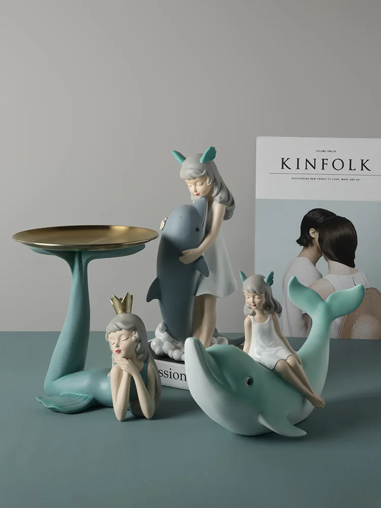 Новинка креативное украшение Русалка журнальный столик для гостиной лоток