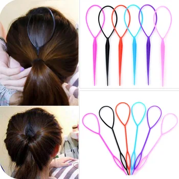 

Ponytail Creator Braider Maker Styling Tool Plastic Loop Styling Tools Hail Clip Styling Tool Loop Tools Fashion