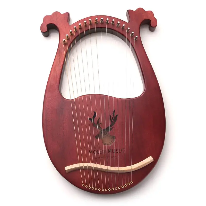 Harp 16 струн из красного дерева тонов портативный Lyre музыкальный инструмент
