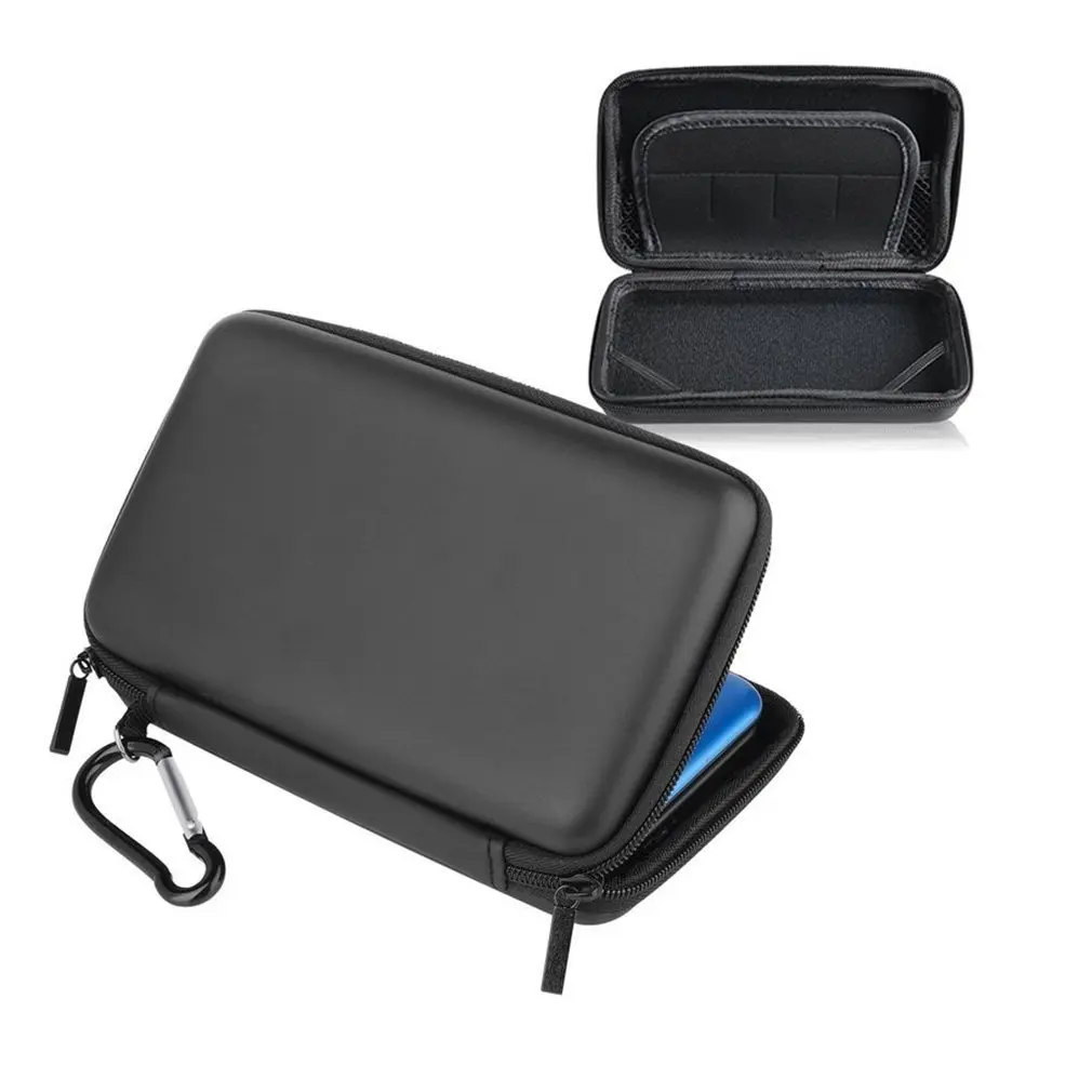 Крутой черный Жесткий Чехол для переноски из ЭВА, сумка-чехол 18,5x11x4,5 см для kingd 3DS LL с ремешком, игровые аксессуары