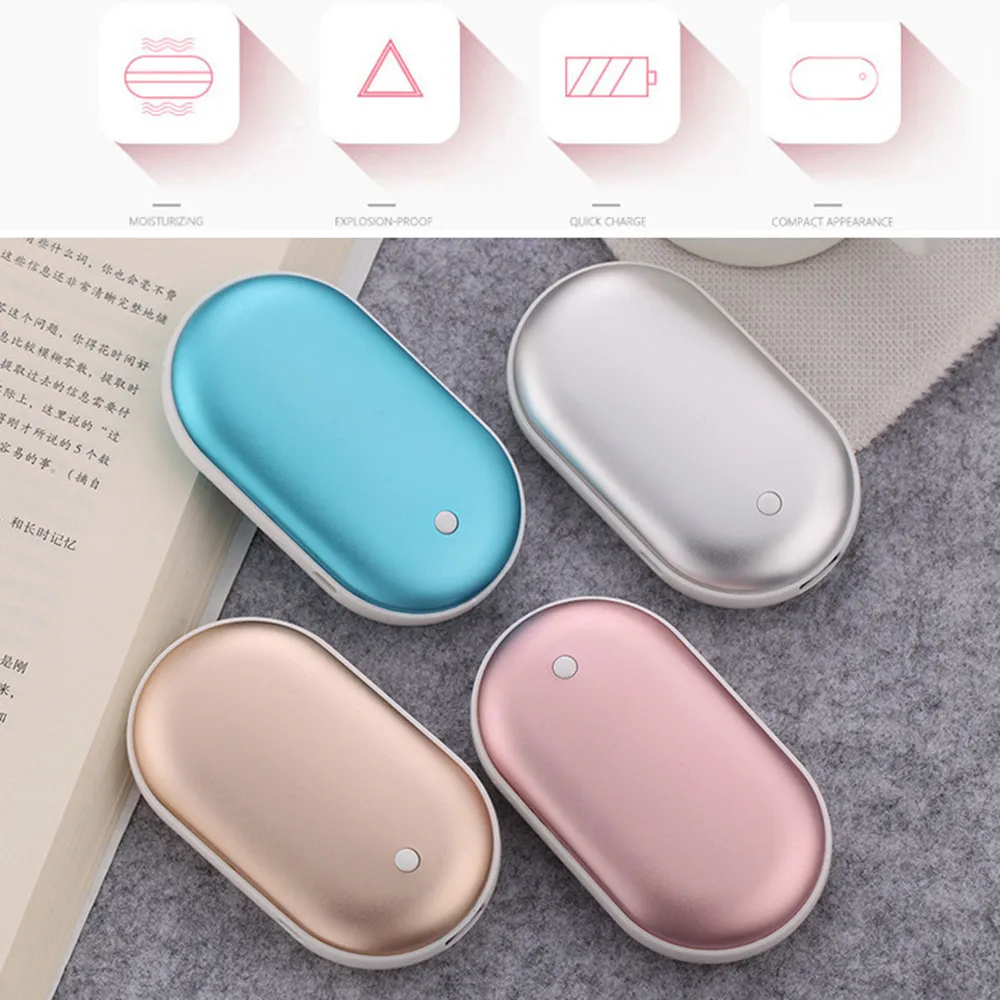CASEIER, мини грелка для рук, внешний аккумулятор, 5000 мА/ч, портативное USB зарядное устройство, мобильный внешний аккумулятор для iPhone, грелка для рук, внешний аккумулятор