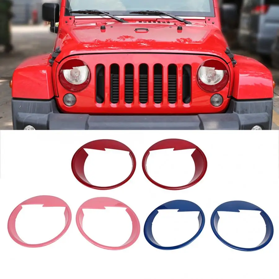 1 Pair Car styling Front Headlight Cover Lamp Ring Frame Trim Fit for
