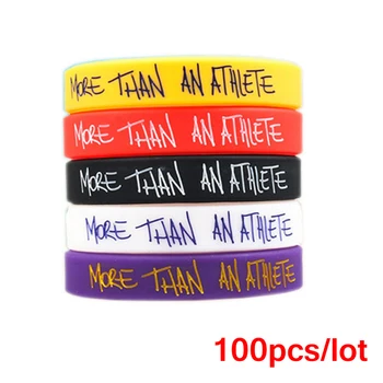 

Wholesale 100pcs/lot Basketball bracelets James more than an athlete silicone wristbands Sport fitness Bangles for Man & Kids