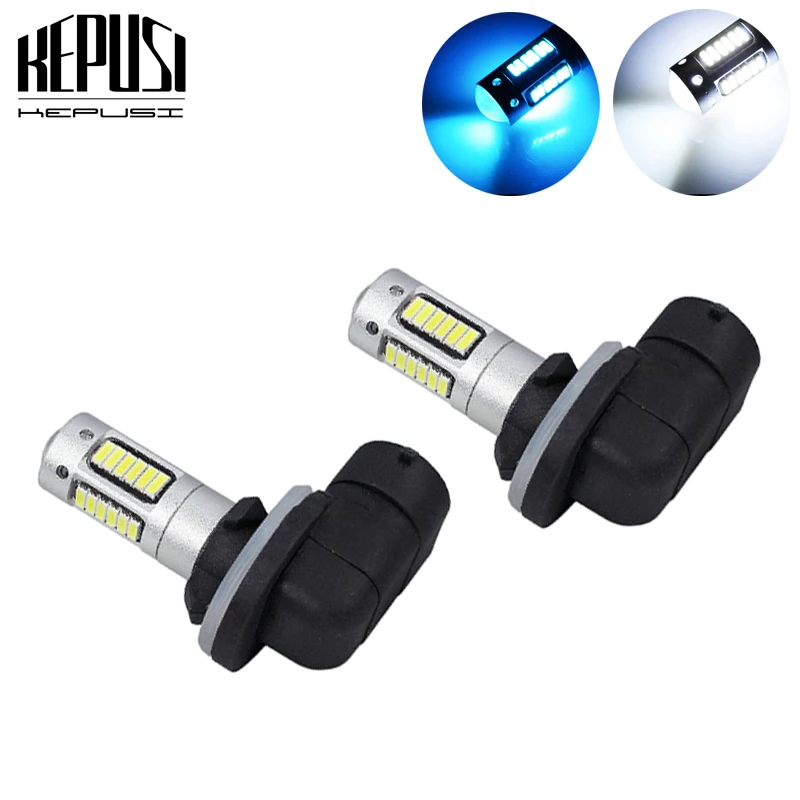 

2PC White 30-SMD 4014 881 H27 LED Replacement Bulbs For Car Fog Lights,car DRL Lamps 12V Car led ICE BLUE Car styling H27W/2