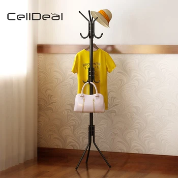 

CellDeal 8 Hook Freestanding Hat and Coat Living Room Coat Rack Display Stand Hanging Hat Black Hangers for Clothes Coat Hanger