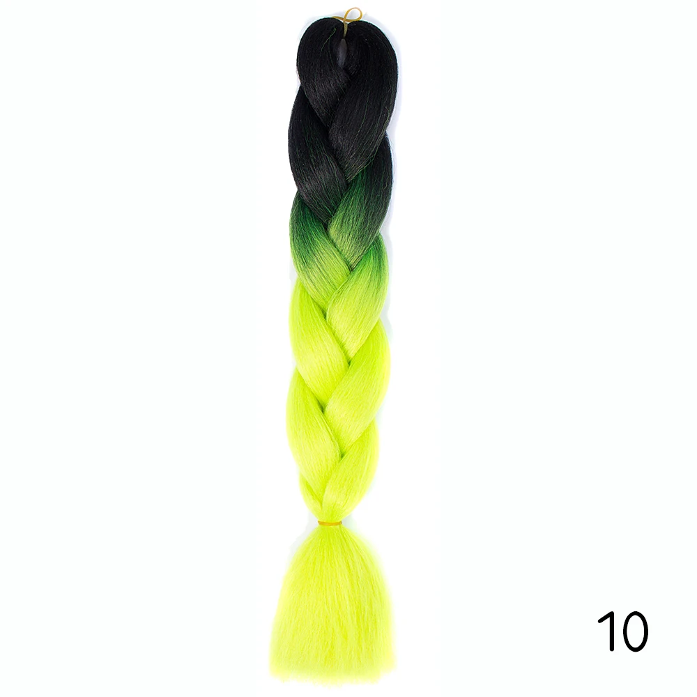 Канекалон плетение синтетические накладные волосы 100 г/упак. 24 дюйма Джамбо плетеные косы волос оплетка kanekalon - Цвет: #18