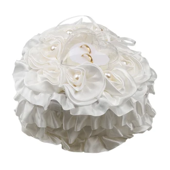 

Mini Earrings Ring Box Heart Shape Rose Decorated Jewellery Display Gift Box