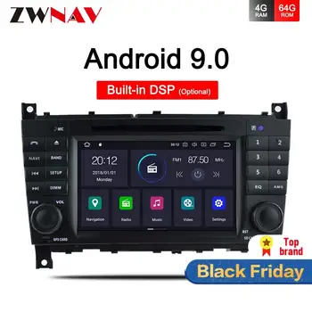 

4+32 7" Android 9.0 CAR DVD player gps navigation For Mercedes-Benz C-W203 CLK-W209 GPS auto radio video stereo BT Map head unit