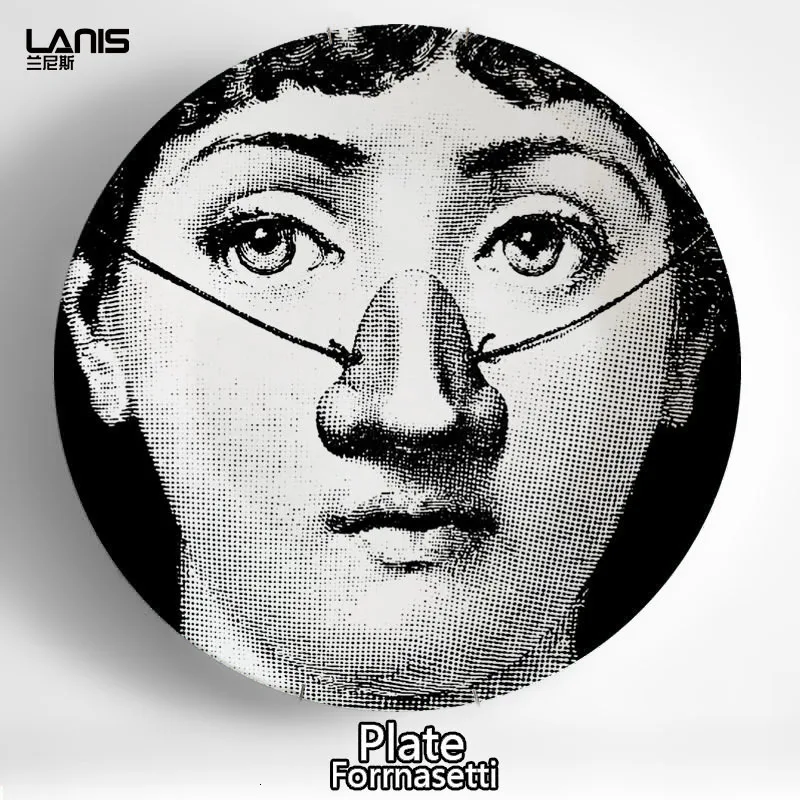 55 Модная новинка, европейские декоративные фигурки Fornasetti, настенные тарелки, декоративные настенные винтажные художественные 10 дюймов - Цвет: 55