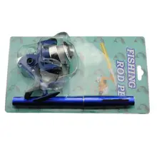 Удочка катушка линия комбо набор ручка форма супер короткий телескопический полюс Мини спиннинговое колесо провода комплект