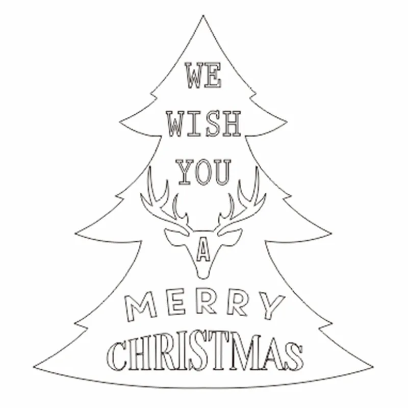

Naifumodo We Wish You A Merry Christmas Tree Metal Cutting Dies Stencil for DIY Scrapbooking Paper/photo Cards Embossing Dies