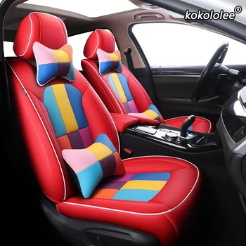 

kokololee Custom Leather car seat cover For AUDI A4 A3 A6 Q3 Q5 Q7 A1 A5 A7 A8 TT R8 Automobiles Seat Covers cars seat protector