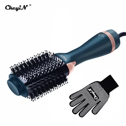CkeyiN 1000W Hot Air Brush Professional Blow Dryer Professional Hair Dryeres Hair Straightener Comb Curling Iron Styling Brushes