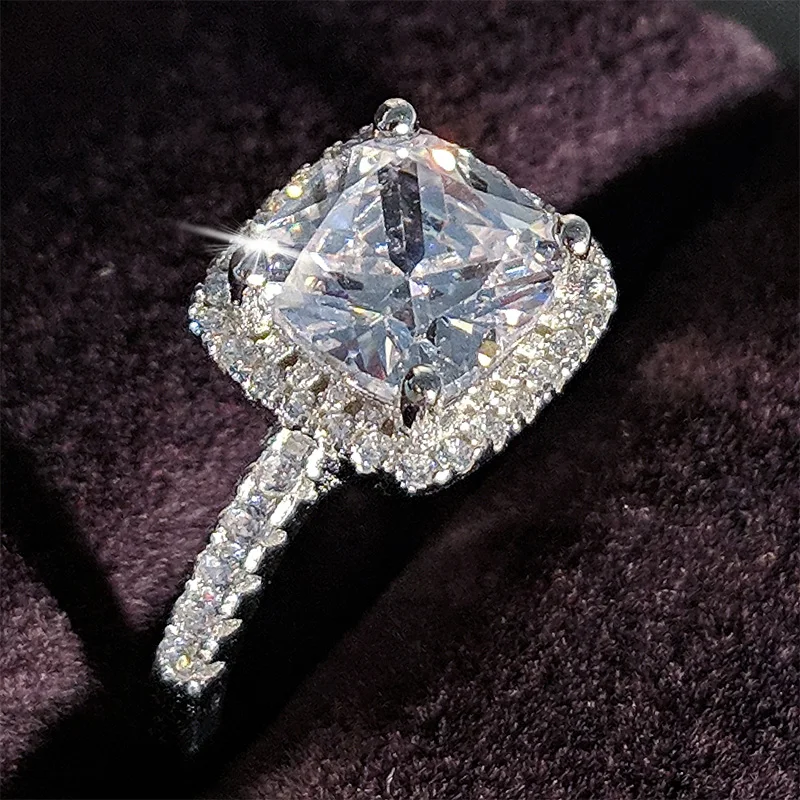 Кольцо женское из серебра 925 пробы розовый синий цвет|promise ring|designer ringring design |