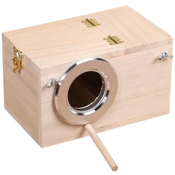 

Best Solid Wooden Bird Feeder Budgerigar Parrot Breeding Box Bird Nest Cage Incubator for Parakeet Love Birds