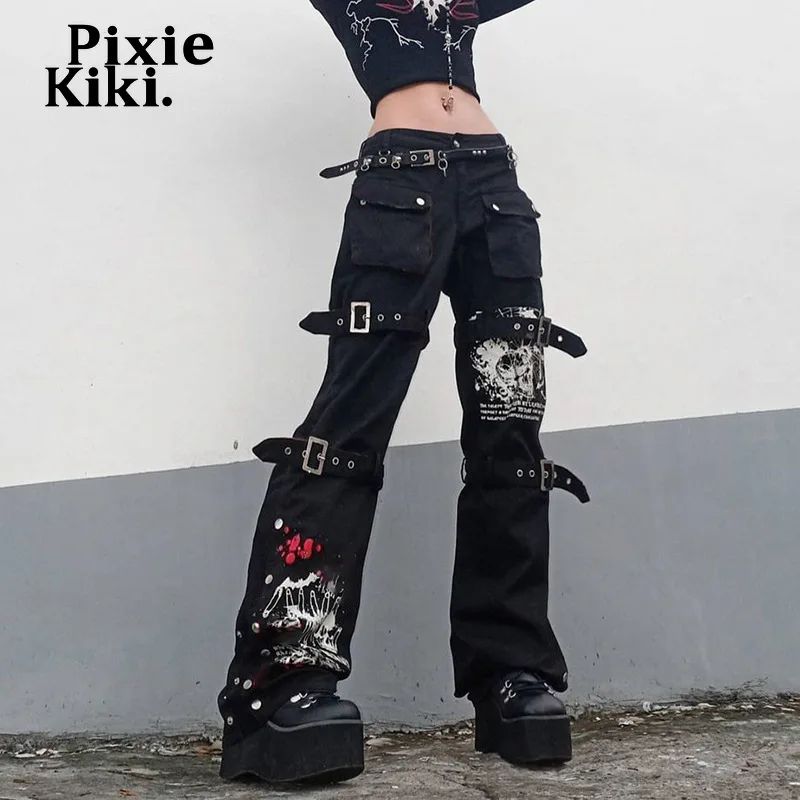 PixieKiki Cyber Y2k Print Low Rise 
