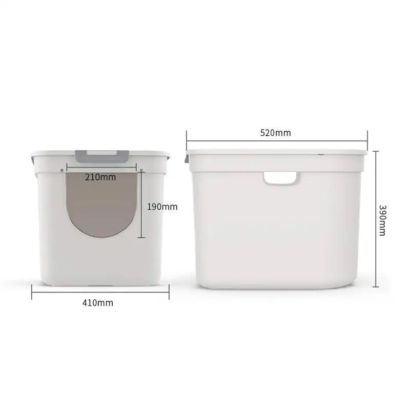 

H1 Cat Toilet Top-in Large Anti-splash Cat Sand Pot Fully Closed Anti-stink Pot Deodorization Self Cleaning Litter Box Pets