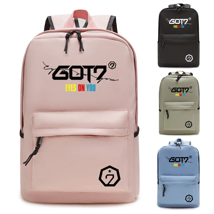 Модный холщовый школьный ранец GOT7 с Kpop-звездами Холщовая Сумка для книг дорожная