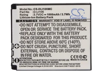 

Cameron Sino Battery for Kodak PlaySport Zx5 PIXPRO SP1 PIXPRO SP1 HD SP1-YL3 Replacement LB-080 NCA-K/102 1000mAh