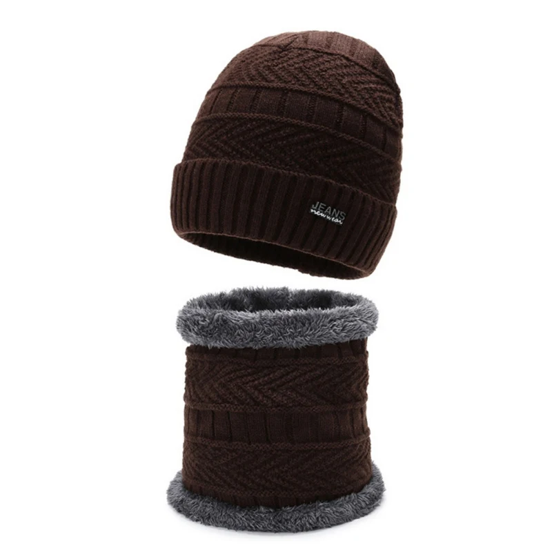 Новая одежда для маленькой девочки 2 шт./компл. Для мужчин Для женщин Зимняя вязаная шапочка-шарф комплект плюс бархатные теплые головные уборы Skullies Beanies уход за кожей лица маска набор шарфов - Цвет: XW0971C