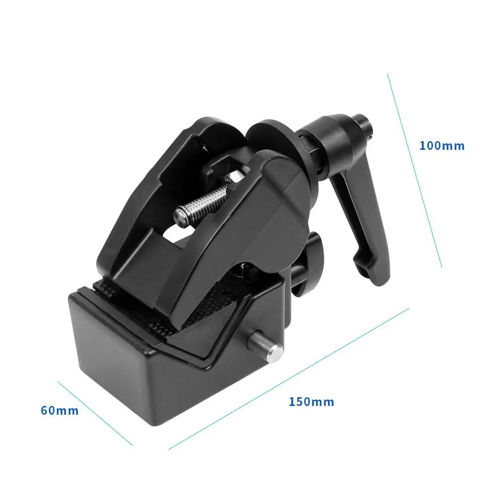 다기능 슈퍼 클램프 크랩 DSLR 카메라 고정 마운트 알루미늄 클립 Canon Nikon 플래시 사진 스튜디오 삼각대 홀더 브래킷