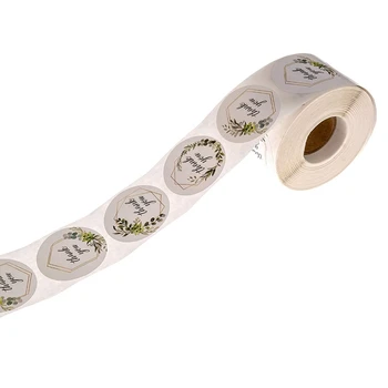 

Green Floral Thank You Sticker Green Frame Thank You Sticker / 4 Alternate Designs / Thank You Sticker