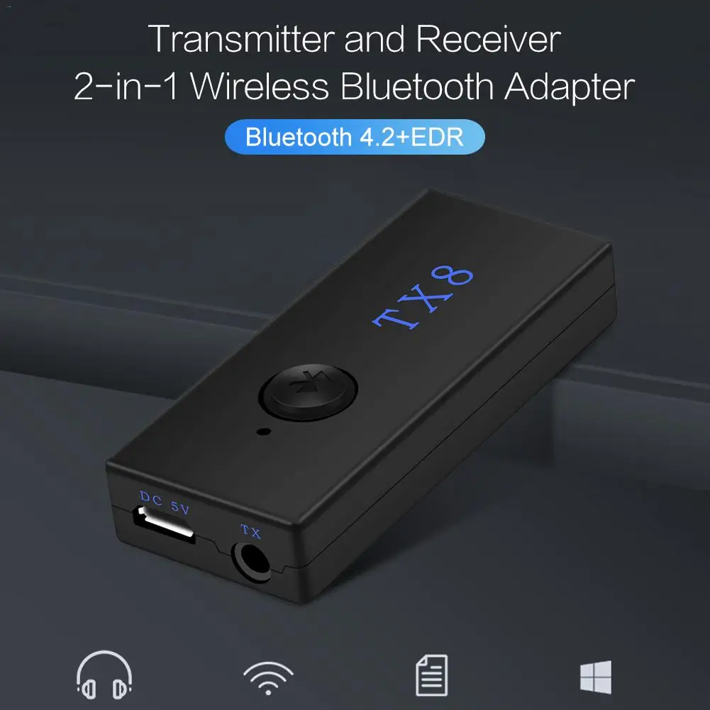 Высокое качество 2 в 1 аудио приемный передатчик Bluetooth 4,2 приемник usb зарядный адаптер 3,5 мм разъем для ТВ CD плеера ПК