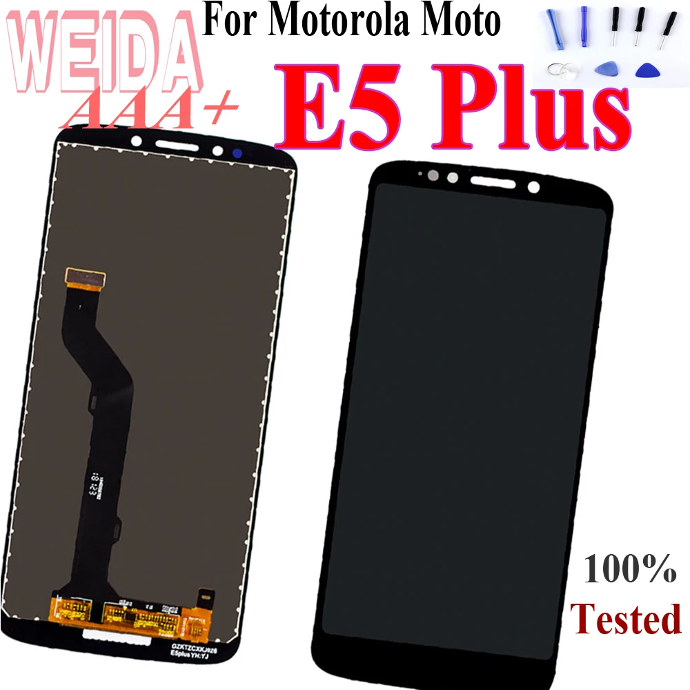 ЖК-дисплей WEIDA 6," для Motorola Moto E5 Plus XT1924 XT1924-1 XT1924-2 с сенсорным стеклом для Moto E5 Plus