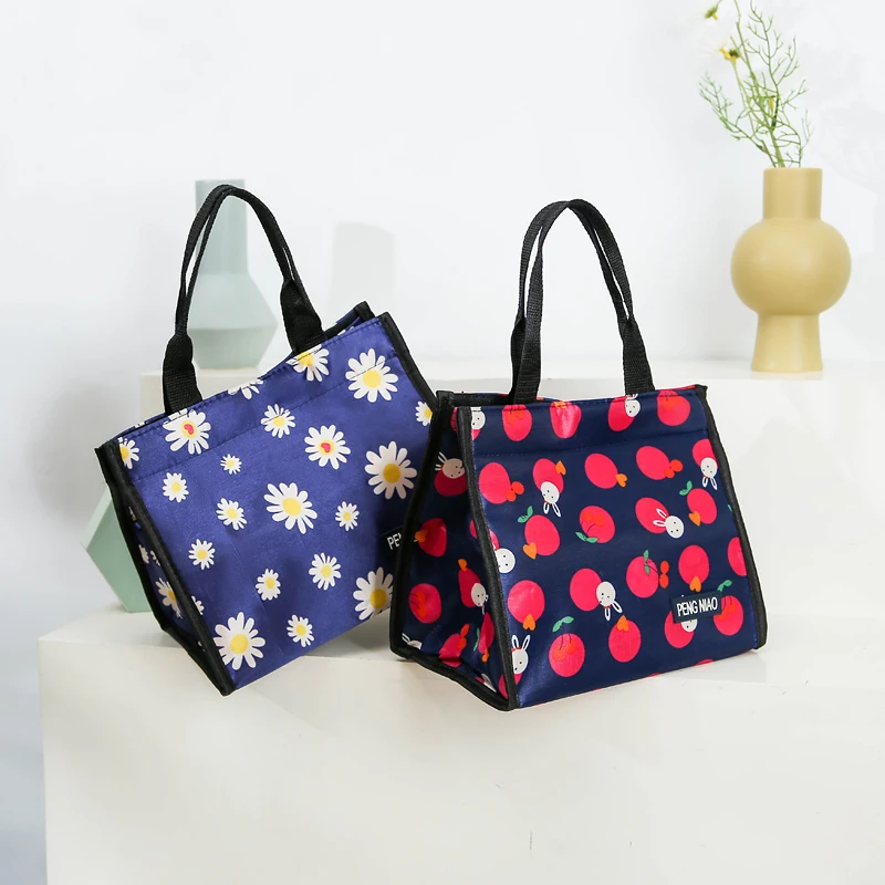 Launch Bag Female Oxford Handbag Functional Pattern Cooler Box Portable Insulated Thermal Food Picnic Lunch Bag Can Customized