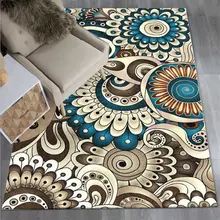 Ковры для гостиной, в этническом стиле, ретро, круглый узор, ковер, напольный коврик, аксессуары для гостиной, стола, Рождественский ковер