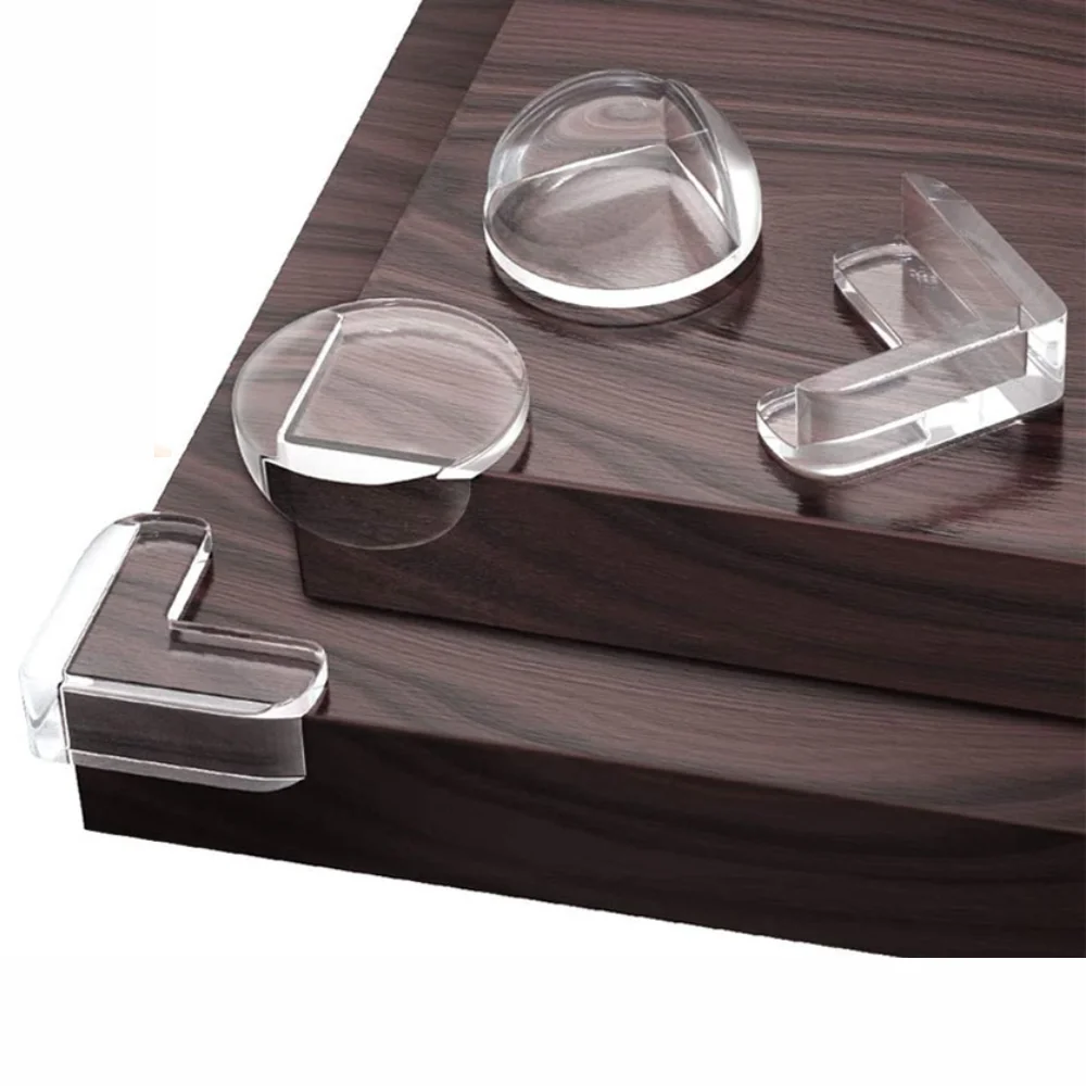 Protector de silicona para esquina de la Mesa, Protector anticolisión para muebles, protecciones de borde de esquina, cubierta angular de protección para Mesa de Seguridad de bebé, 4 Uds.