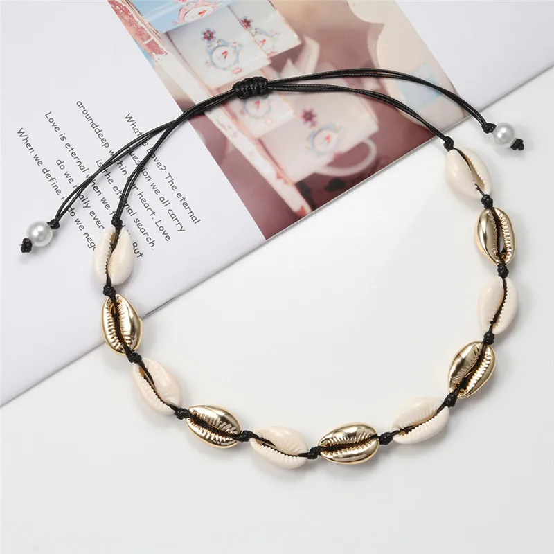 

Fashion Jewelry Shells Necklace for Women Natural Charm Seashell Collar Bohemian best gift Handmade femme clavicle Collier DIY