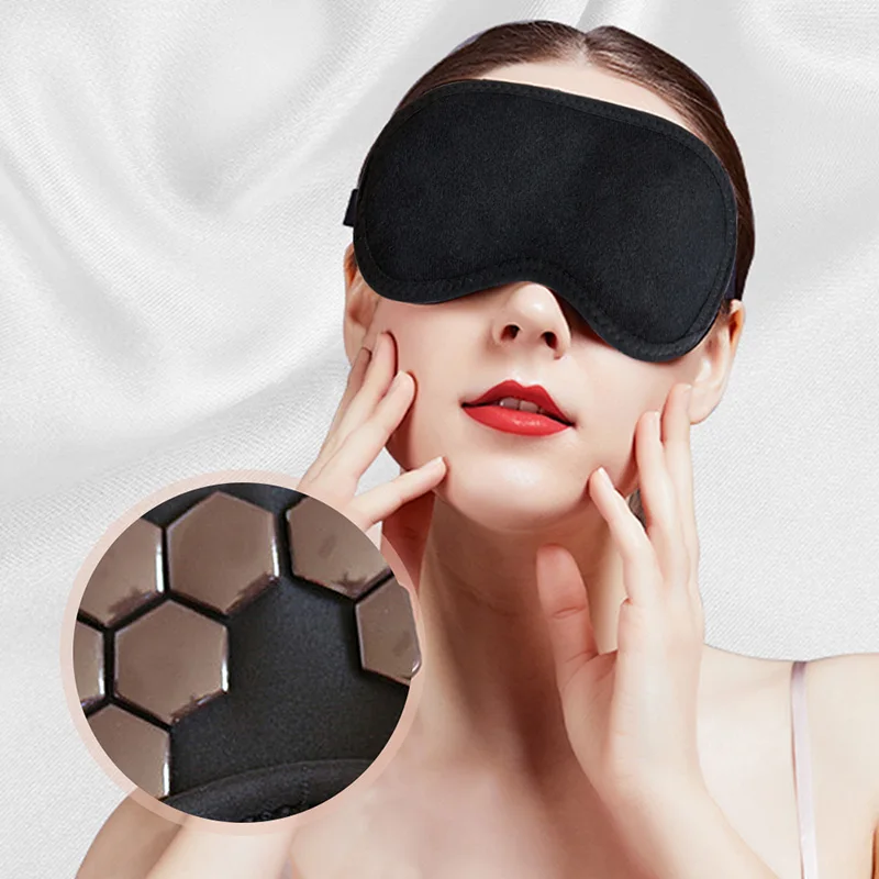 

Natural Real Tourmaline Sleeping Eye Mask Eyemask Jade Stone Germanium Sleep Eye Mask Shade Cover Christmas Gift