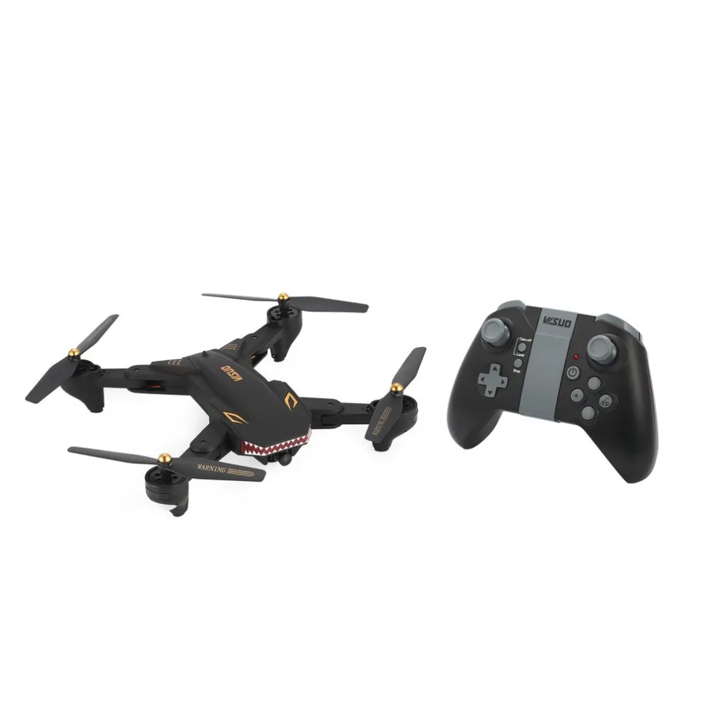Радиоуправляемый Дрон XS809S VISUO Wi-Fi FPV широкоугольный 720P камера удержание высоты складной Безголовый режим один ключ возврат Квадрокоптер CW CCW