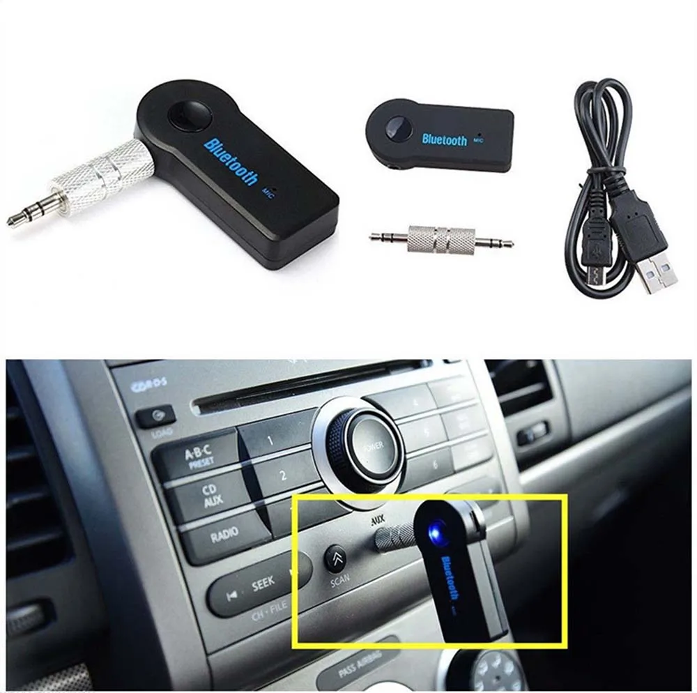 

Bluetooth Receiver 3.5mm AUX Audio Plug Wireless Transmitter Music Adapter For MP3 Car Speaker Headphone Hands Free Call