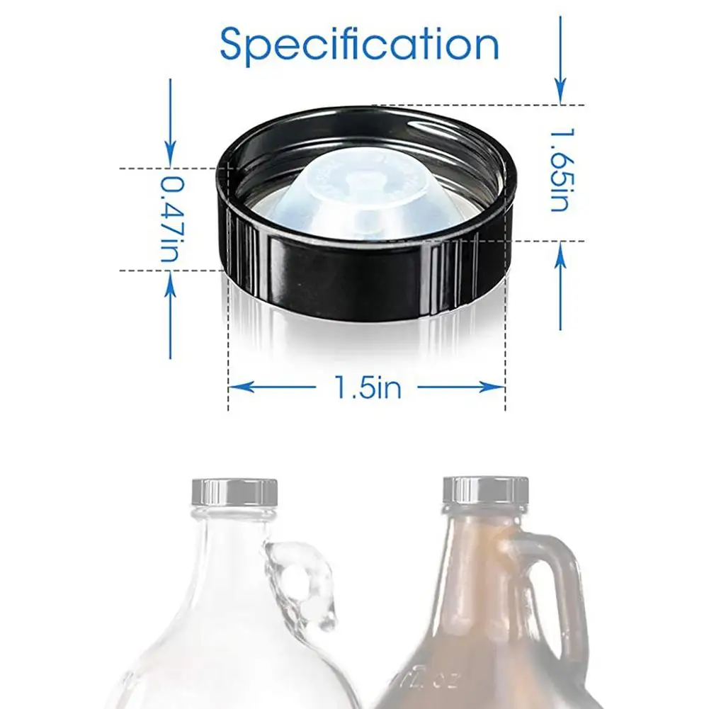 12PCS Beer Bottle Caps 38mm Practical Seal Screw Caps For Glass Gallon Jugs Gallon Jar Carboy 6