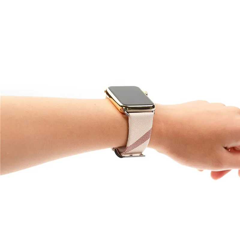 Клетчатый узор кожаный браслет ремешок для наручных часов Apple Watch 5 4 44/40 мм кожаный ремешок для наручных часов iWatch серии, версия 1, 2, 3, ремешок 42/38 мм часы браслет