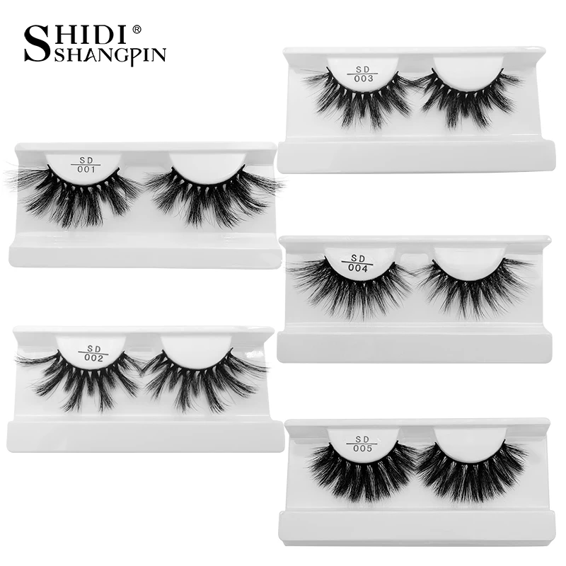 

3D Mink Eyelashes 25mm Soft False Lashes Fluffy Wispy Thick Lashes Handmade Real Natural 5D Mink Hair Makeup Extention, SD-001