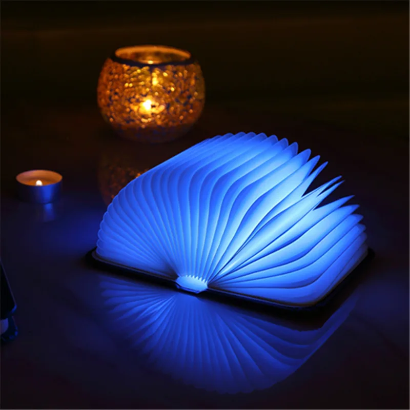 

Night light LED PU leather book light flip folding rechargeable led book light table lamp bar lamp decoration lamp creative gift