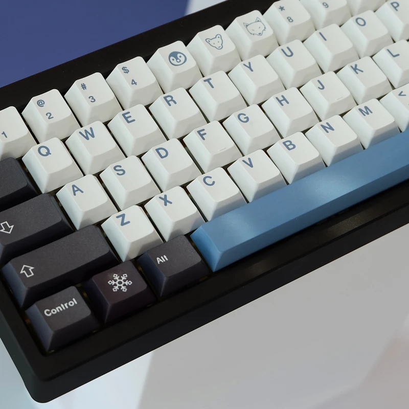 MaxCustom Arctic Light PBT Double-shot Keycaps Set